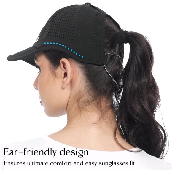 Women\'s Breathable Ponytail Sports Cap Foldable Quick-Drying Sun Protection